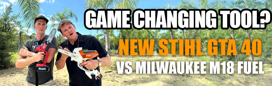 NEW STIHL GTA 40 vs Milwaukee M18 FUEL Hatchet! Chainsaw Review!
