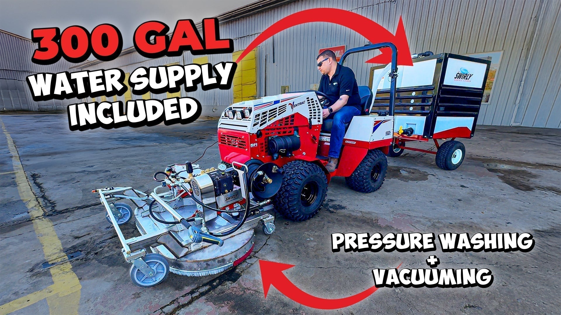 Unique Pressure Washer + BUILT IN Water supply & vacuum system