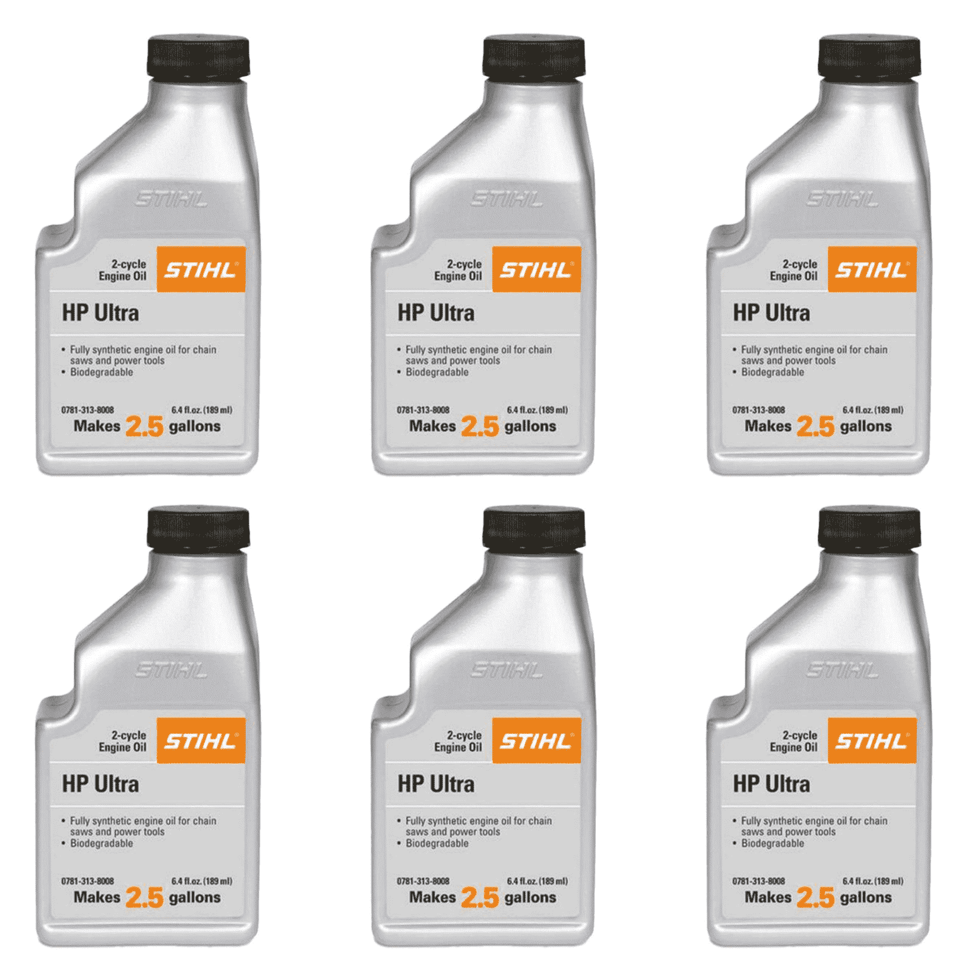 STIHL High Performance Ultra 2-Cycle Engine Oil | 6.4 fl oz | Pack of 6 | 0781 313 8009 | Main Street Mower | Winter Garden | Clermont | Ocala