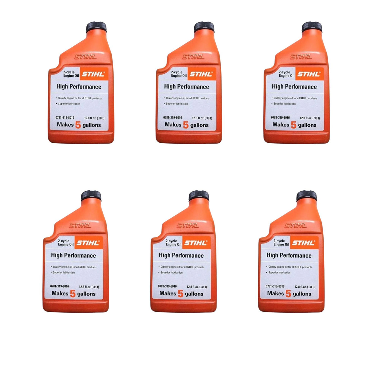 STIHL High Performance 2-Cycle Engine Oil 12.8 oz | Makes 5 Gallon | 0781 319 8013