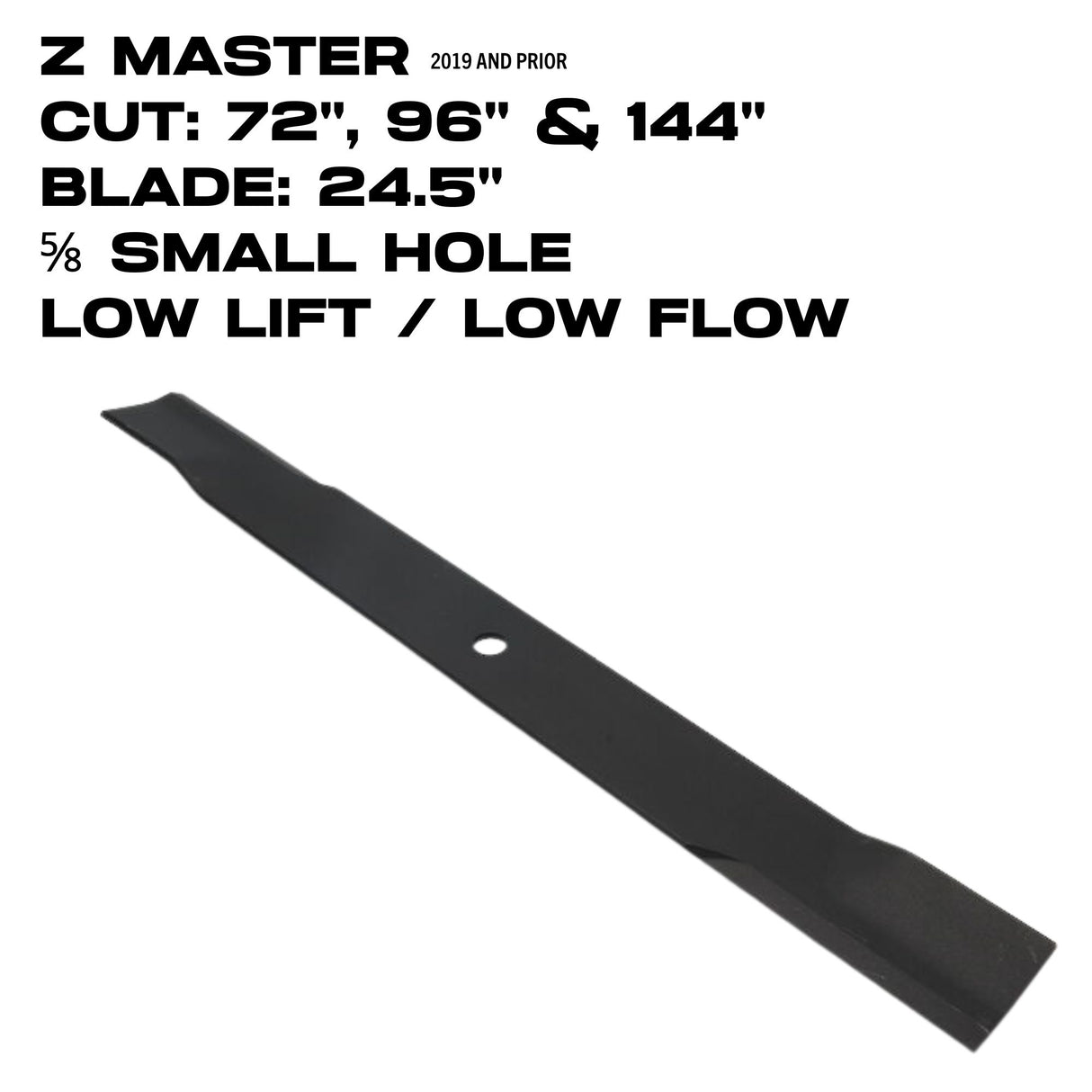 Toro Low Flow Blade | 24.5" | Z Master (Turbo Force ) | 72", 96", 144" Deck | 105-7712-03