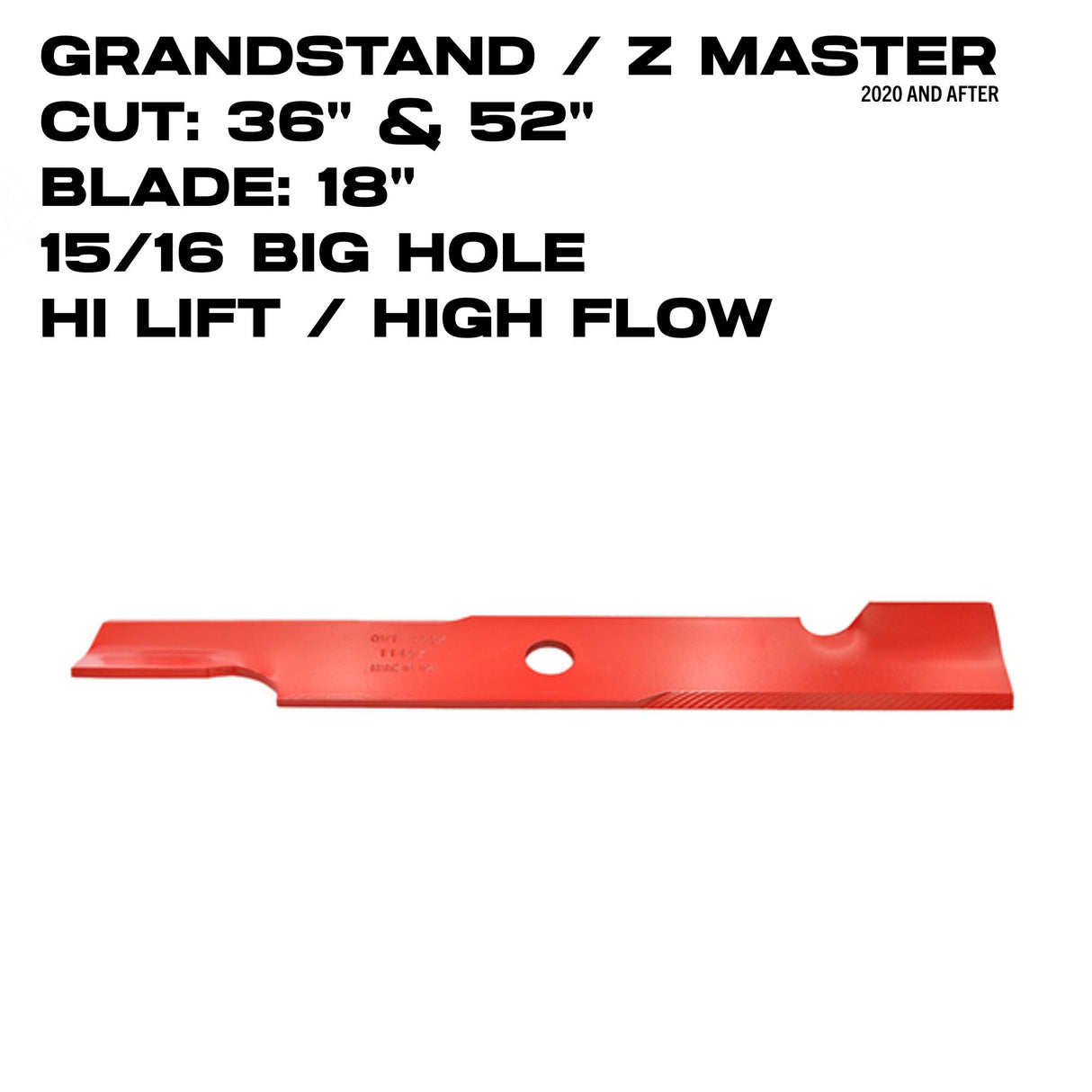 Rotary Hi-Flow Blade | 18" | Z Master | 36" & 52" Deck | 11495
