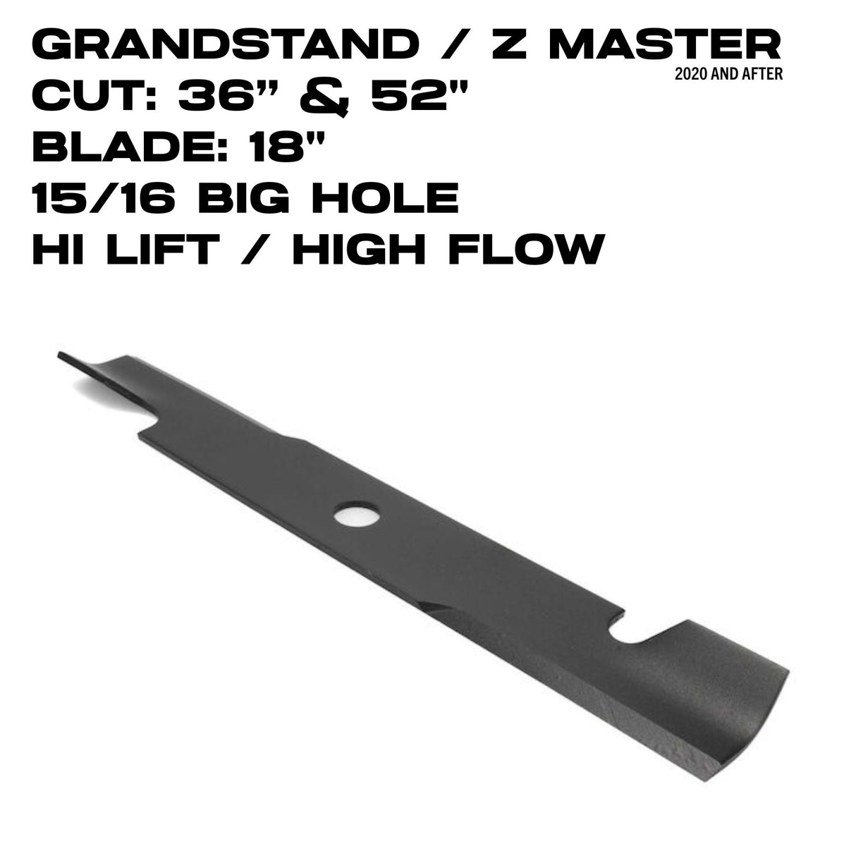 Toro Hi-Flow Blade | 18" | Z Master / GrandStand HDM | 36" & 52" Deck | 140-1242