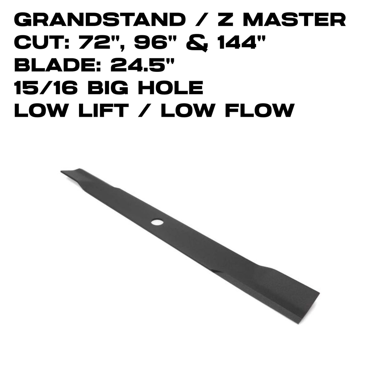 Toro Low Flow Blade | 24.5" | GrandStand / Z Master | 72" - 96" - 144" Decks | 140-4851