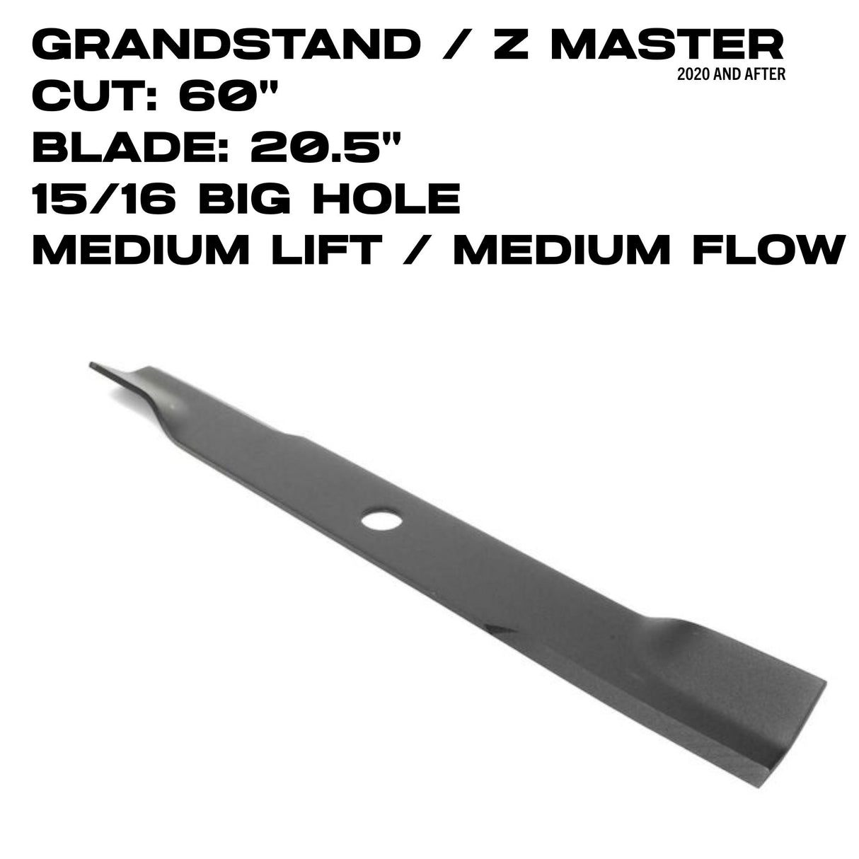 Toro Medium Flow Blade | 20.5" | GrandStand / Z Master | 60" Deck | 140-4853