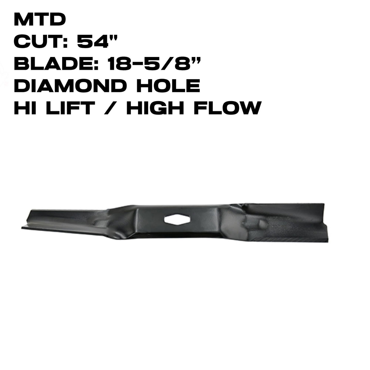 Rotary Blade | 18-5/8" X DIAMOND C.H. | 54" Deck | MTD | 17225