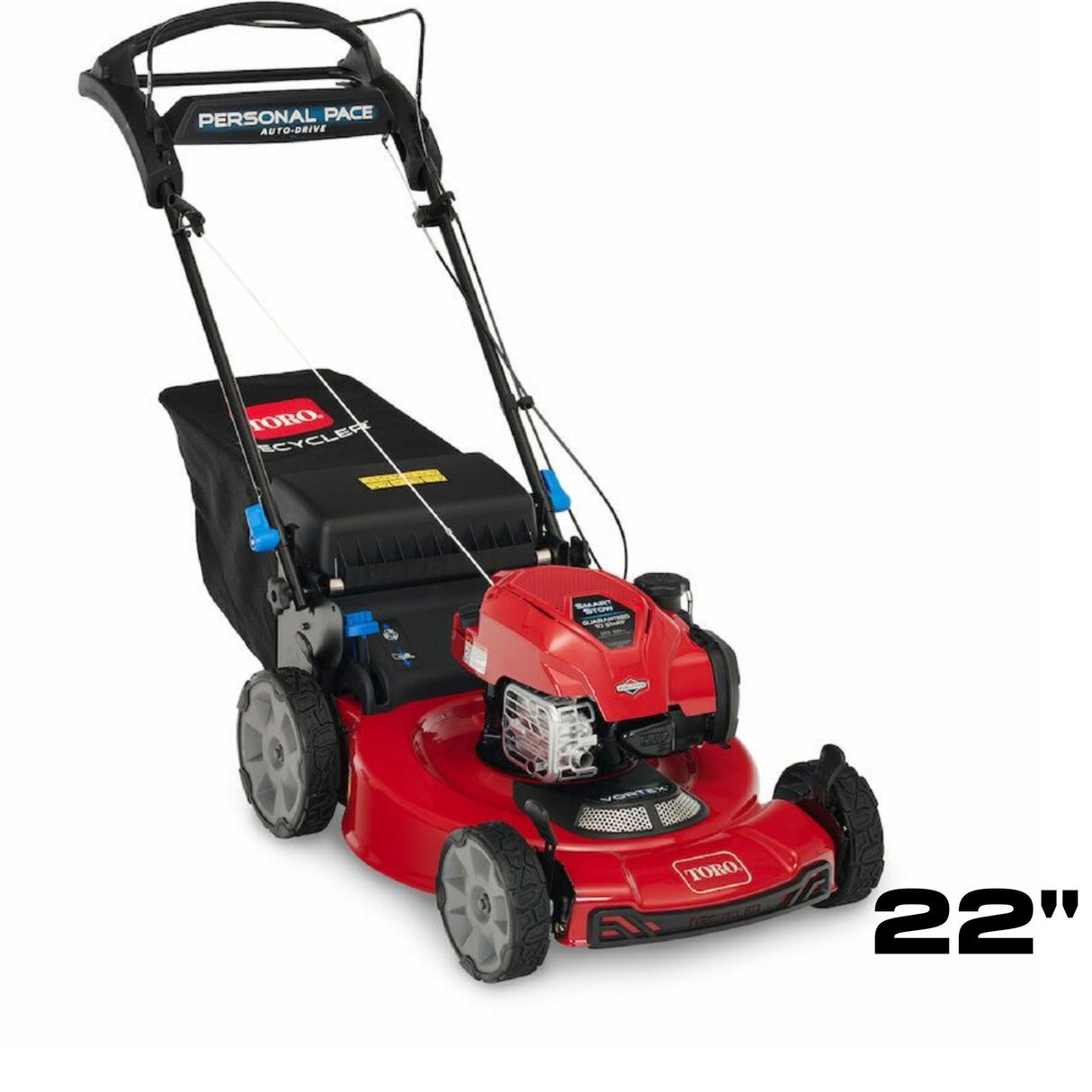 Toro Recycler | 22" Deck | SmartStow | Personal Pace | 150cc Briggs and Stratton | Gas Powered Push Lawn Mower | 21465