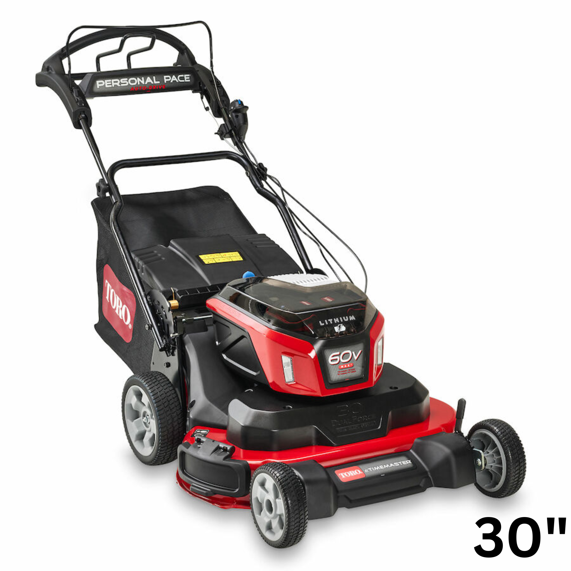 Toro 60V MAX eTimeMaster Personal Pace Lawn Mower W Batteries Charger