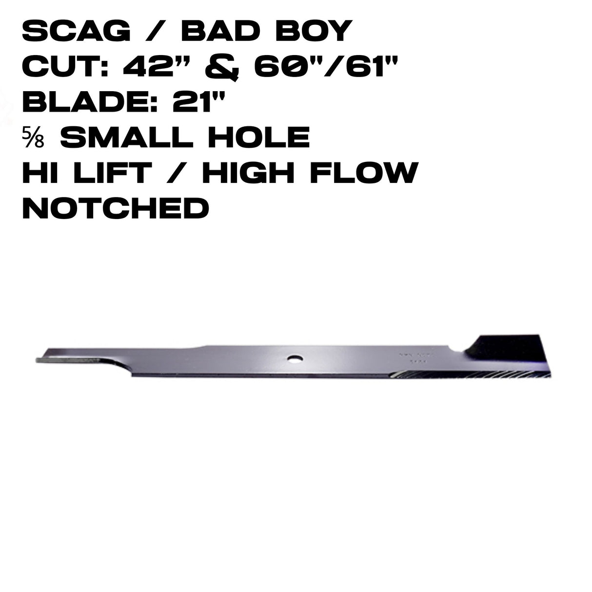 Rotary Blade | 21" X 5/8" | Scag / Bad Boy | 42” & 60"/61" Deck | 3434