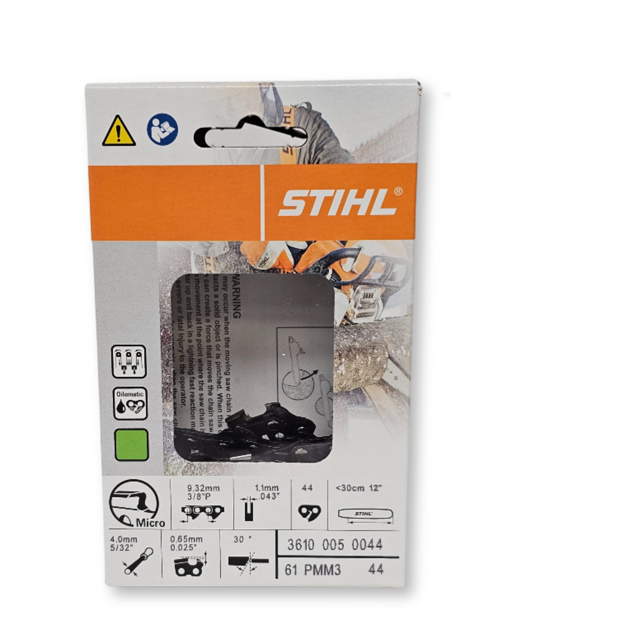 STIHL Oilomatic Picco Micro Mini 3 | 61 PMM3 44 | 12 in. | 44 Drive Links | Chainsaw Chain | 3610 005 0044 | Main Street Mower | Winter Garden | Clermont | Ocala