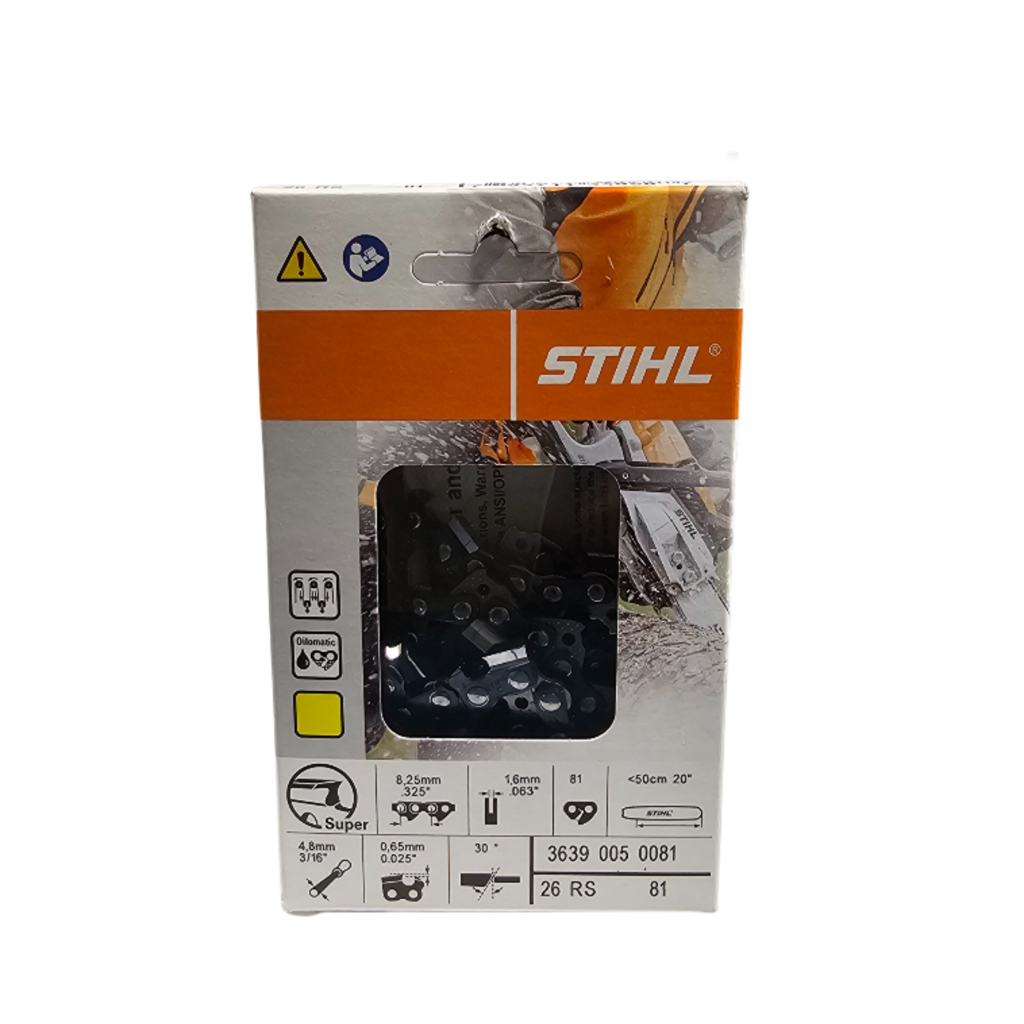 STIHL Oilomatic Rapid Super | 26 RS 81 | 20 in. | 81 Drive Links | Chainsaw Chain | 3639 005 0081 | Main Street Mower | Winter Garden | Clermont | Ocala