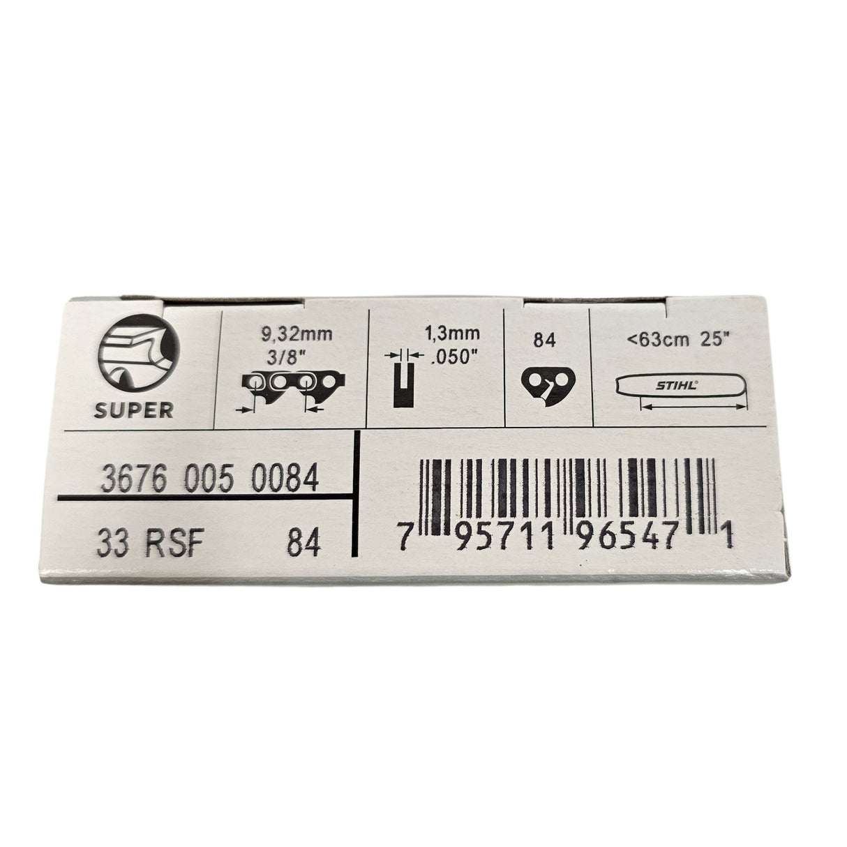 STIHL Oilomatic Super Full Skip | 33 RSF 84 | 25 in. | 84 Drive Links | Chainsaw Chain | 3676 005 0084