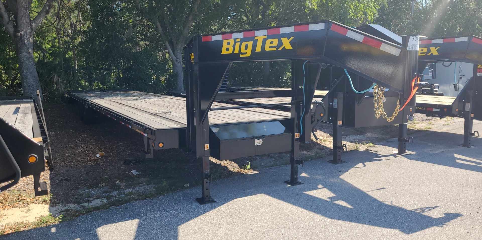 40 Foot Big Tex Tandem Axle with Mega Ramp Black Gooseneck Trailer (14GN-35BK+5MR)