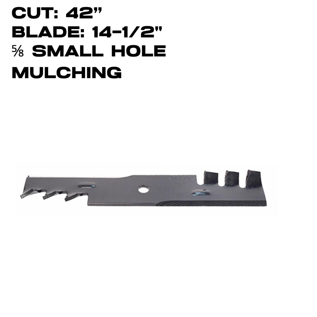 Rotary Copperhead Blade | 14-1/2" X 5/8" | Mulching | Dixie Chopper | 42" Deck | 6316