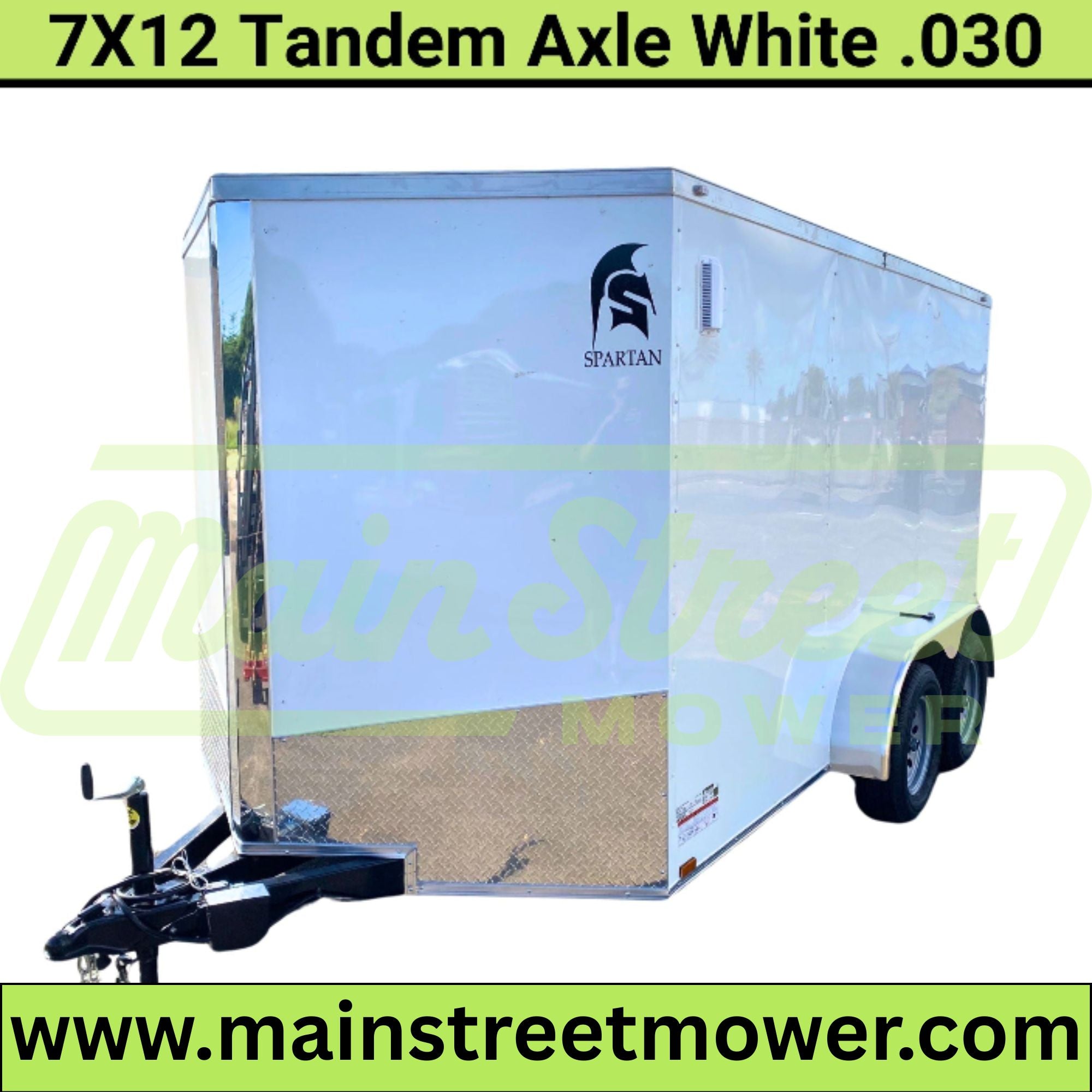 Spartan 7X12 Enclosed Cargo Tandem Axle Trailer | White | SP7X12TA