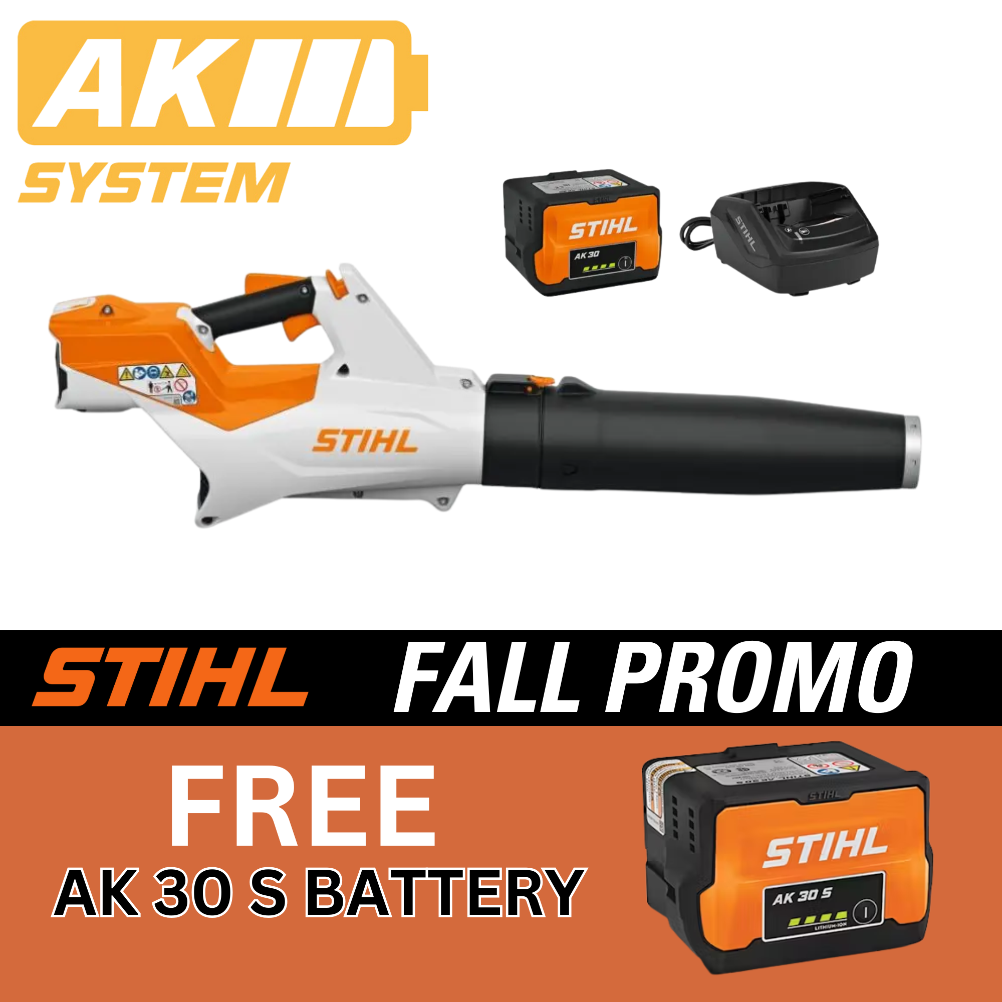 STIHL BGA 60 Battery Powered Handheld Blower with Battery & Charger | PROMO