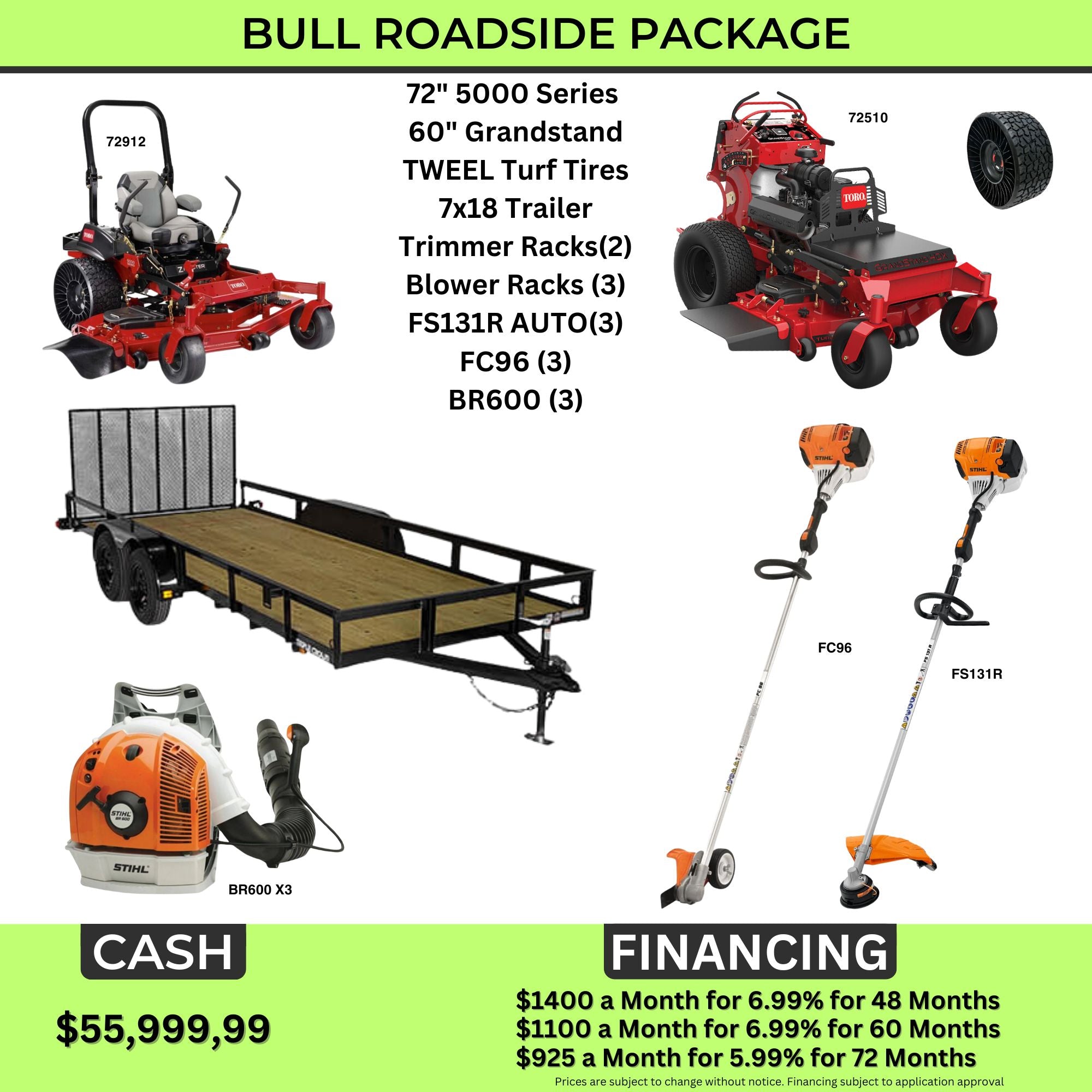 Bull - Roadside Package | Mowers | Trailer | Trimmers | Edgers | Blower | Main Street Mower | Winter Garden | Clermont | Ocala