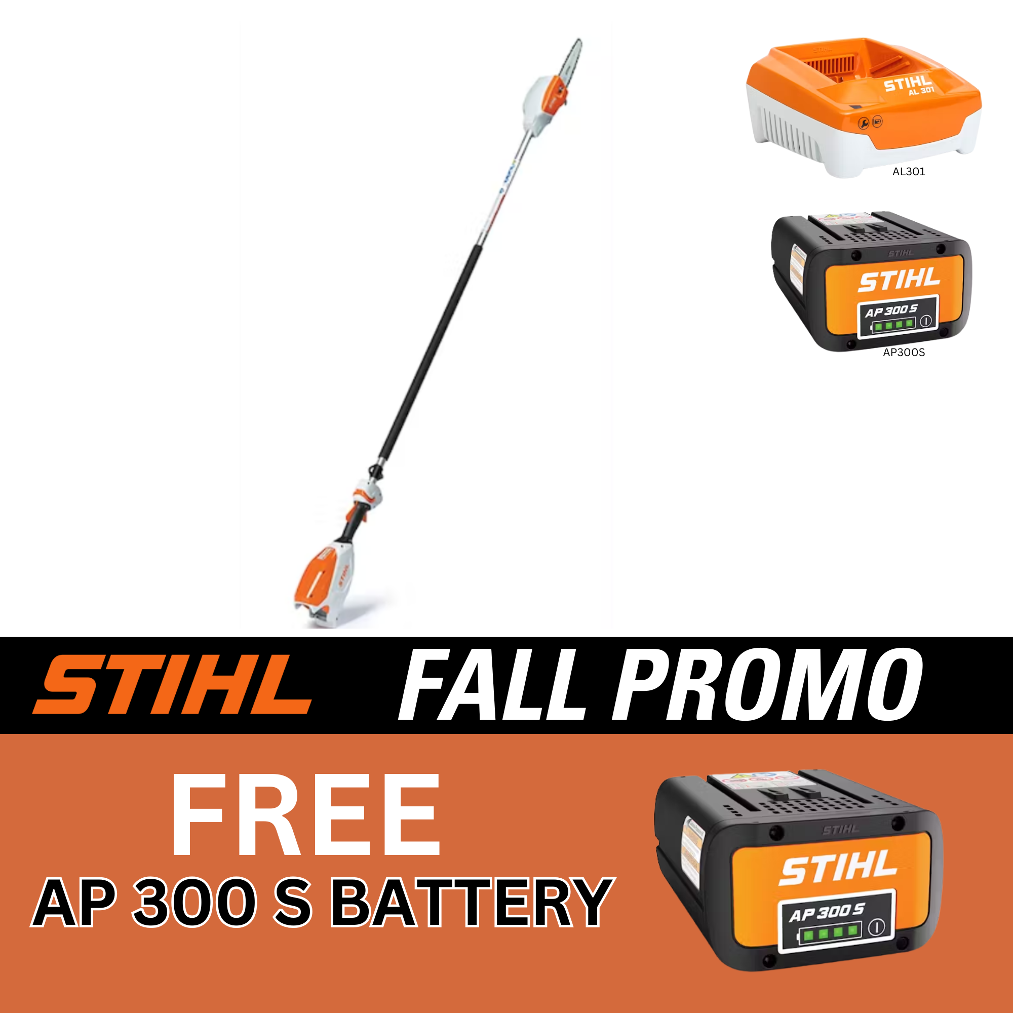 STIHL HTA 66 Fixed Length Battery Powered Pole Pruner | PROMO