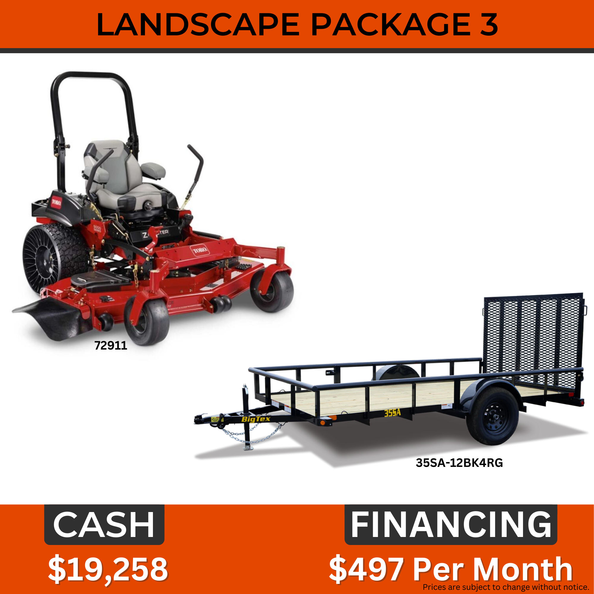 Landscape Package |Mower|Trailer