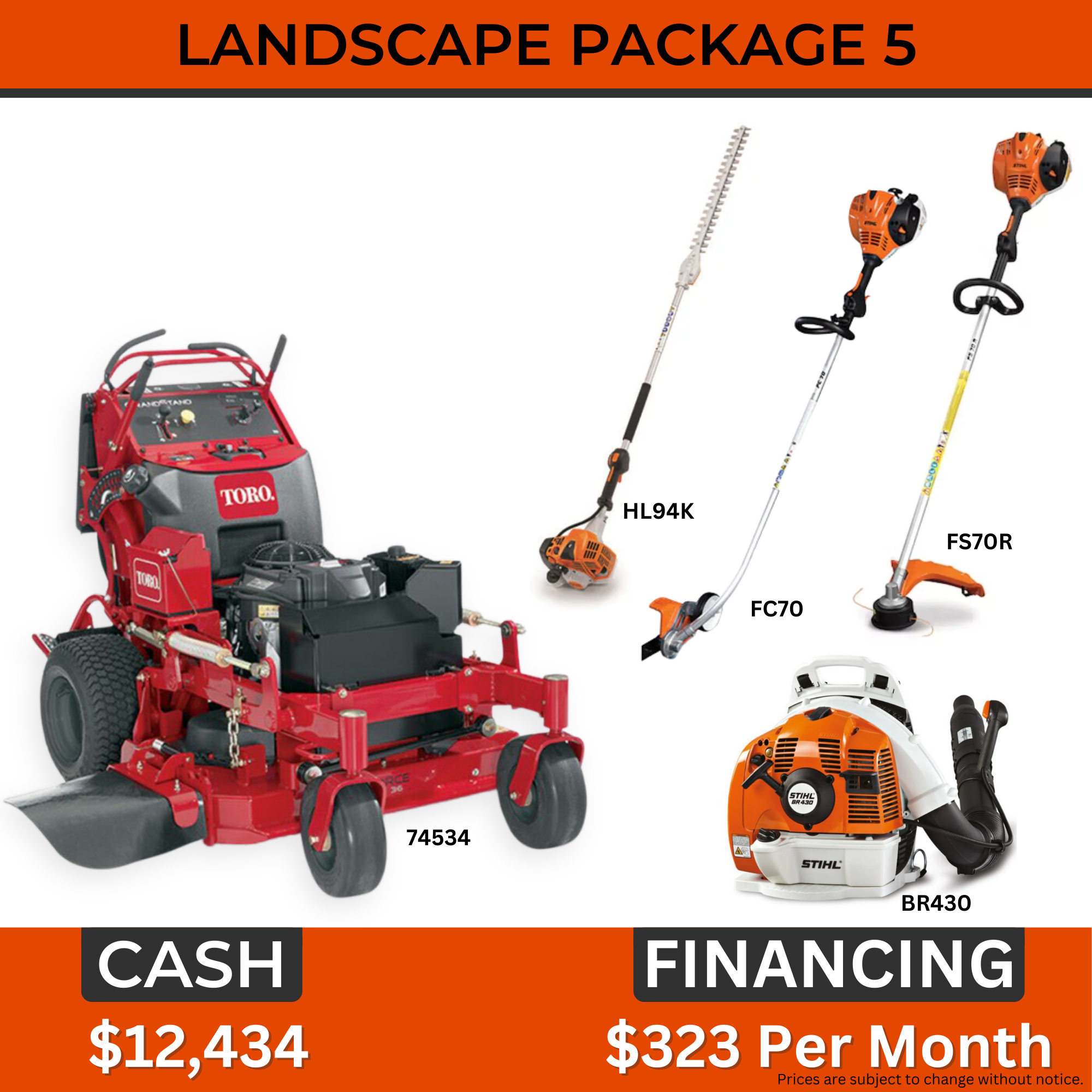 Landscape Package |Mower|Trimmer|Edger|Hedge Trimmer|Blower