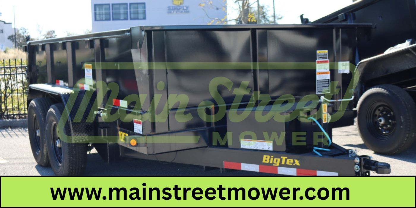 12 Foot Big Tex Pro Series Tandem Axle Single Ram with Spreader Gate Black Dump Trailer (10SR-12XLBK6SIR)