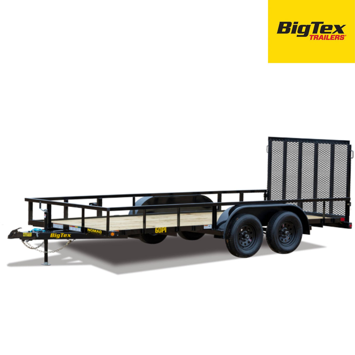 Big Tex Utility Trailer | 16FT | Tandem Axle | Pipe Top | 60PI-16BK4RG