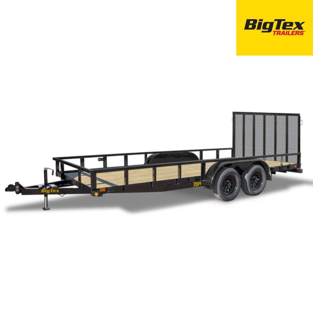 Big Tex Utility Trailer | 20FT | Tandem Axle | Pipe Top | 70PI-20R1A-4PBK