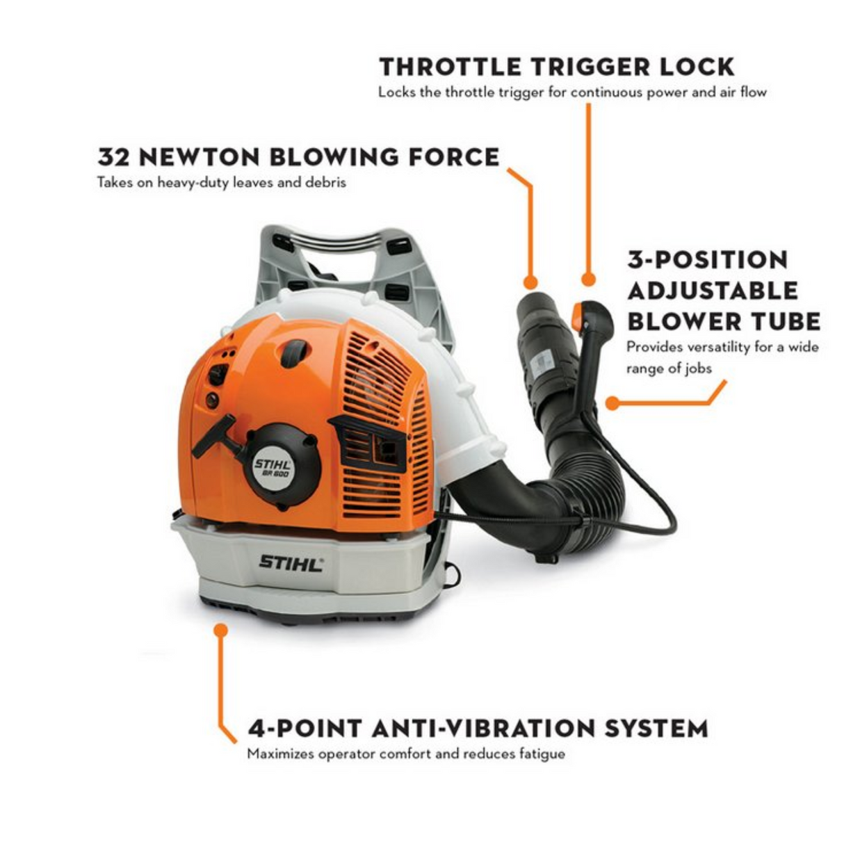 STIHL BR 600 Gas Powered Backpack Blower | Main Street Mower | Winter Garden | Clermont | Ocala