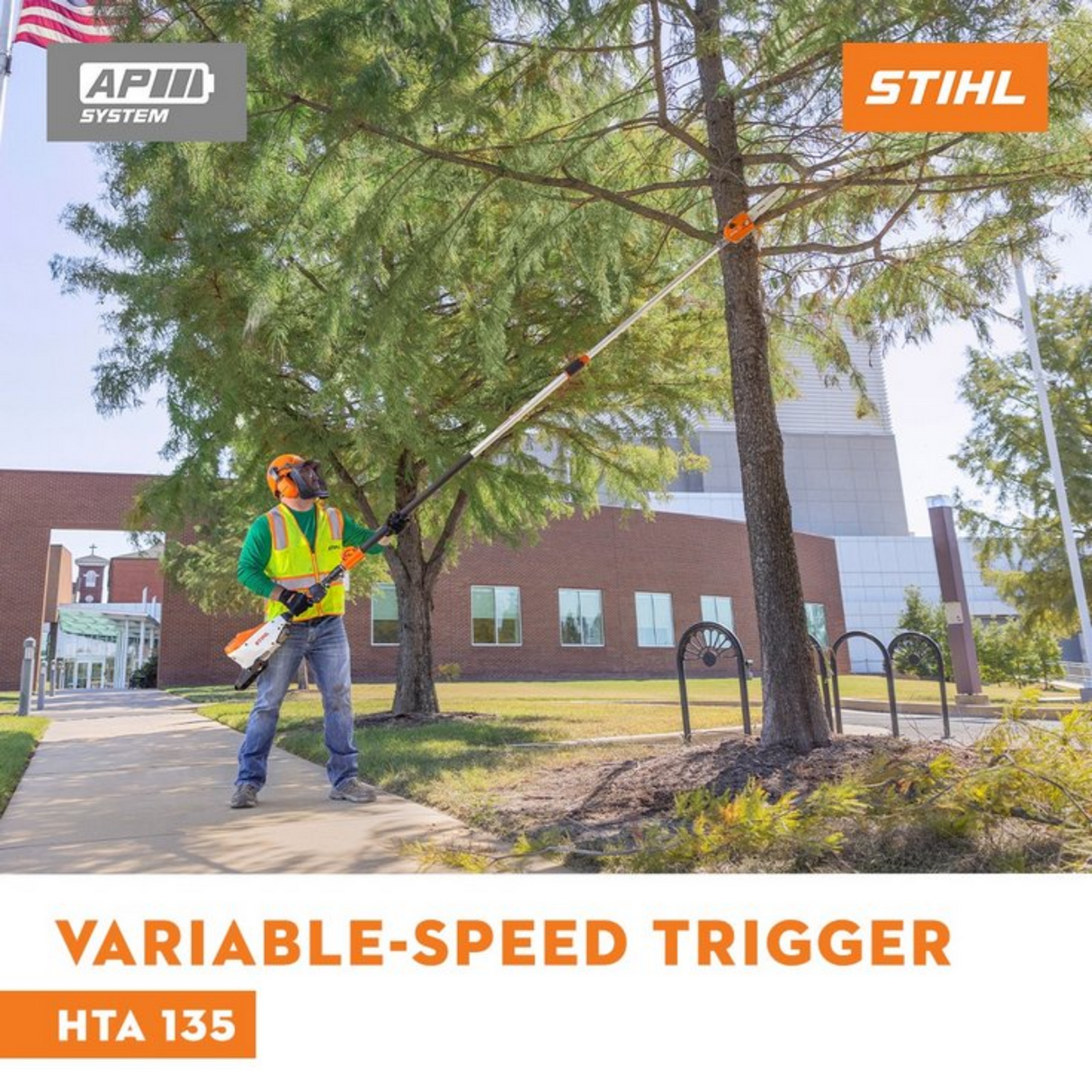 STIHL HTA 135 Telescopic Battery Powered Pole Pruner 10" | Tool Only | Main Street Mower | Winter Garden | Clermont | Ocala