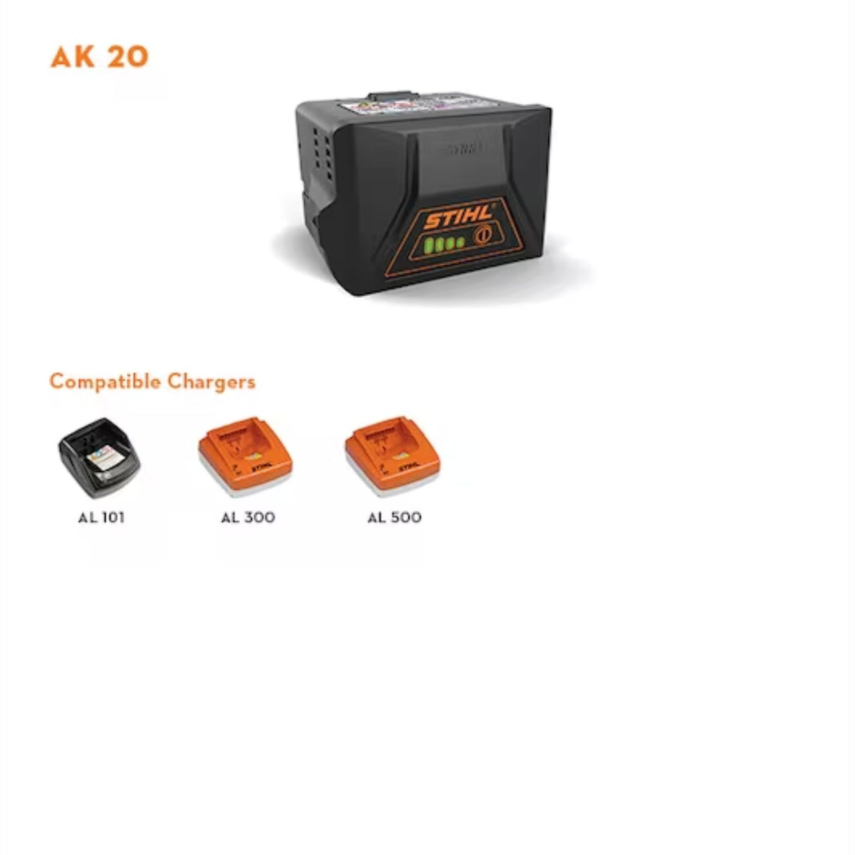STIHL AK 20 36Volt Lithium Ion Battery | Main Street Mower | Winter Garden | Clermont | Ocala