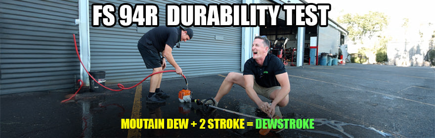 STIHL FS94R String Trimmer Durability Test! (Will It Run On Mountain Dew?)