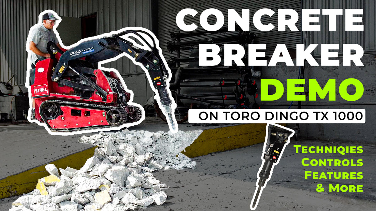 Hydraulic Concrete Breaker Attachment Demo Toro Dingo TX 1000
