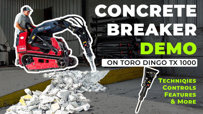 Hydraulic Concrete Breaker Attachment Demo - Toro Dingo TX 1000