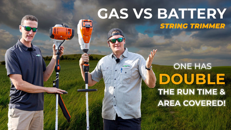 Gas vs Battery String Trimmers | Is 1 Battery really equal to 1 tank of gas?