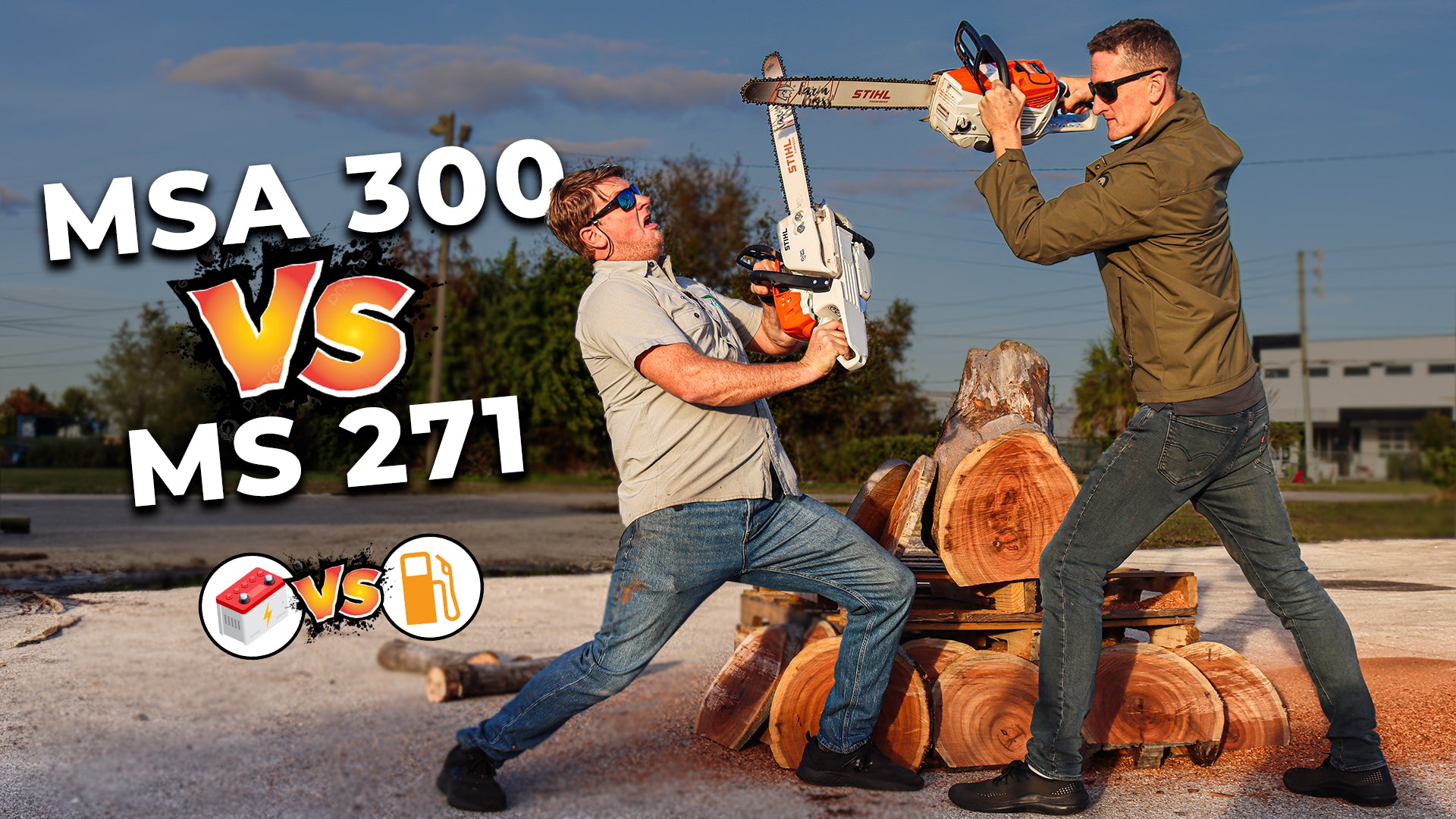 Battery Chainsaw that's as strong as GAS: STIHL MSA300 vs MS271