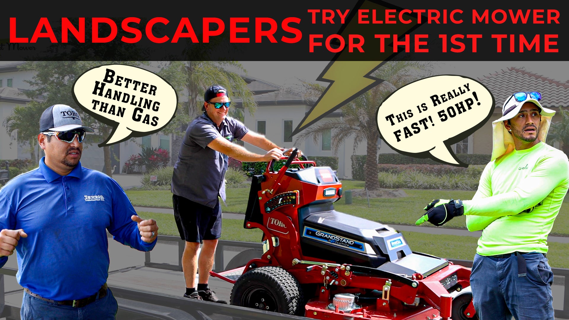 Real People Try ELECTRIC MOWER for the 1st Time - TORO Revolution Grandstand