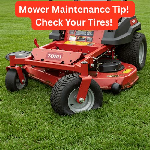 Mower Maintenance Tip! Check Your Tires! 
