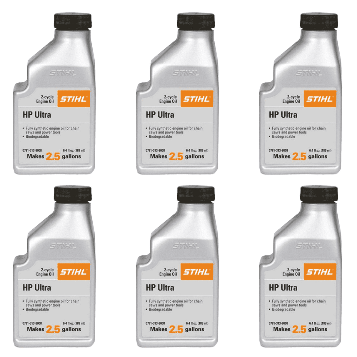 STIHL High Performance Ultra 2-Cycle Engine Oil | 6.4 fl oz | Pack of 6 | 0781 313 8009 | Main Street Mower | Winter Garden | Clermont | Ocala