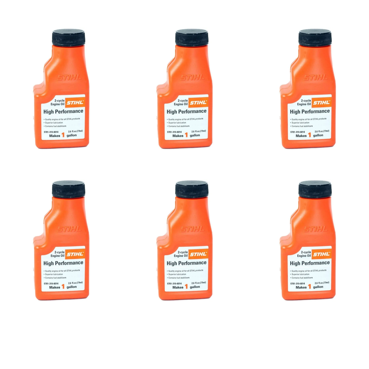 STIHL High Performance 2-Cycle Engine Oil | 2.6 fl oz | Pack of 6