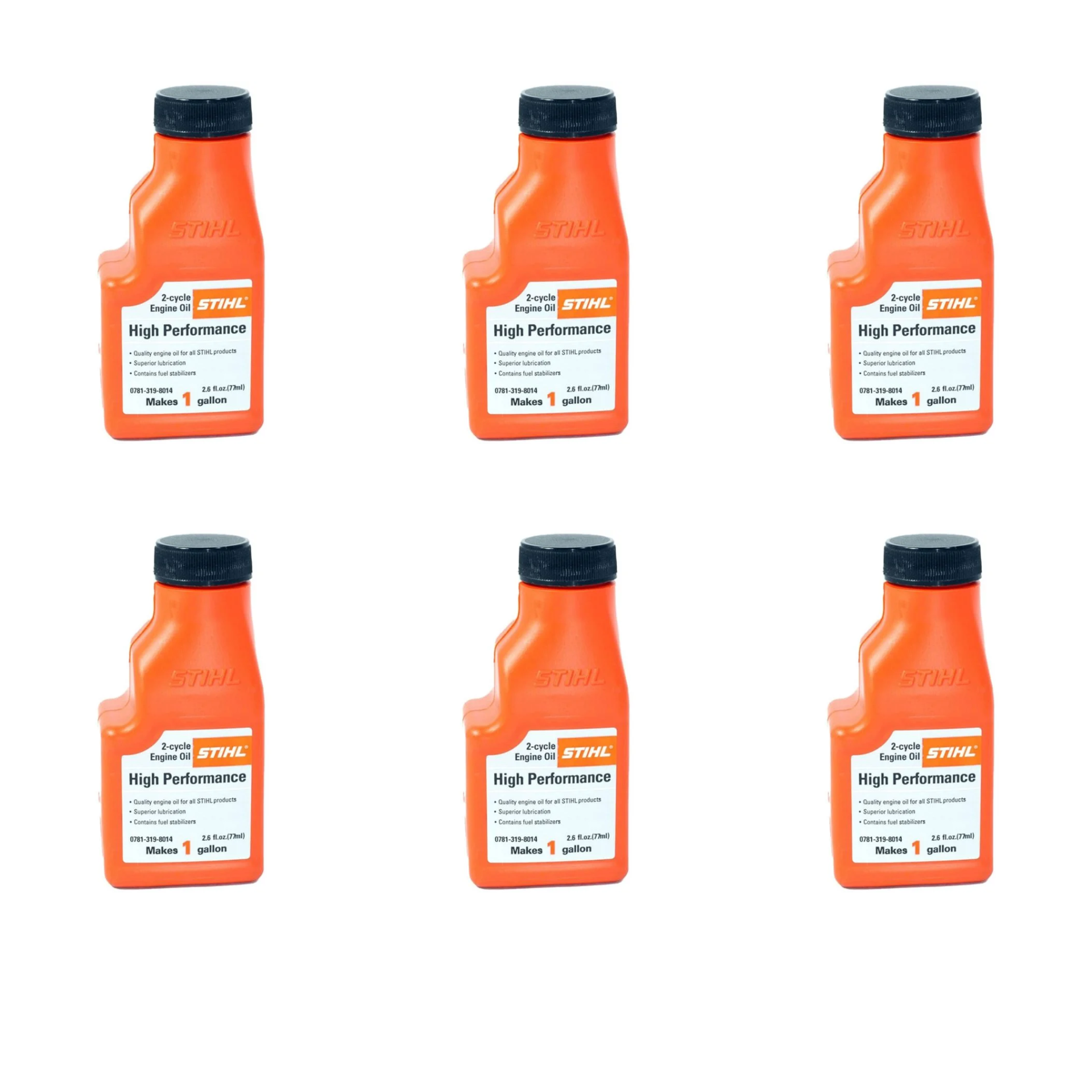 STIHL High Performance 2-Cycle Engine Oil | 2.6 fl oz | Pack of 6