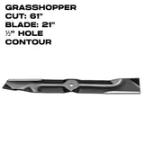 Rotary 21" X 1/2" Blade | Contour | Grasshopper | 61" Deck | 10102