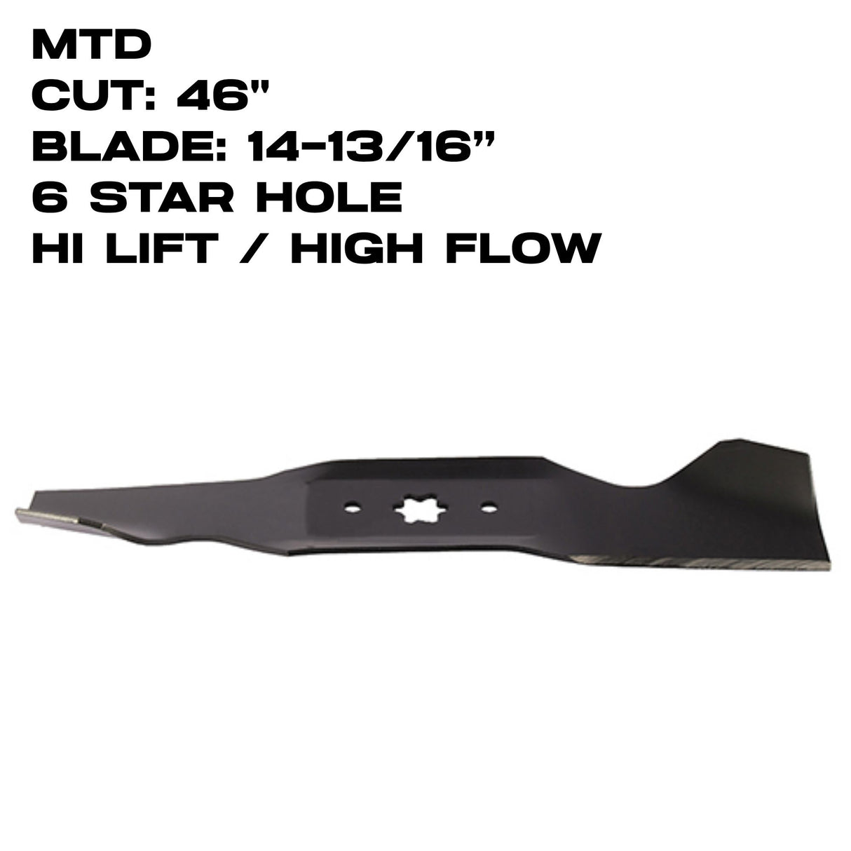 Rotary Blade| 14-13/16" X 6 Point Star | 46" Deck | MTD | 1022