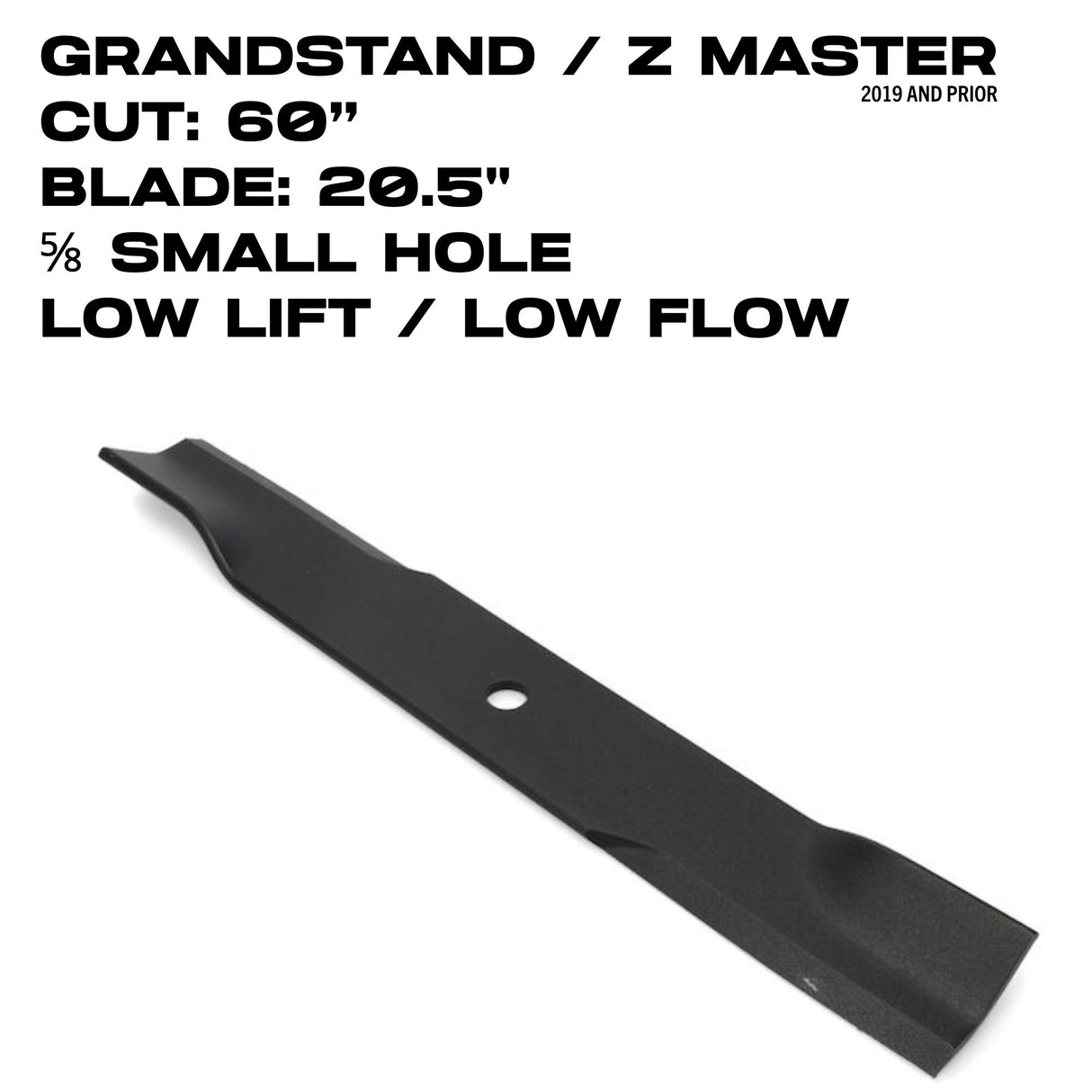 Toro Low Flow Blade | 20.5" | GrandStand / Z Master (Turbo Force) | 60" Deck | 105-7716-03