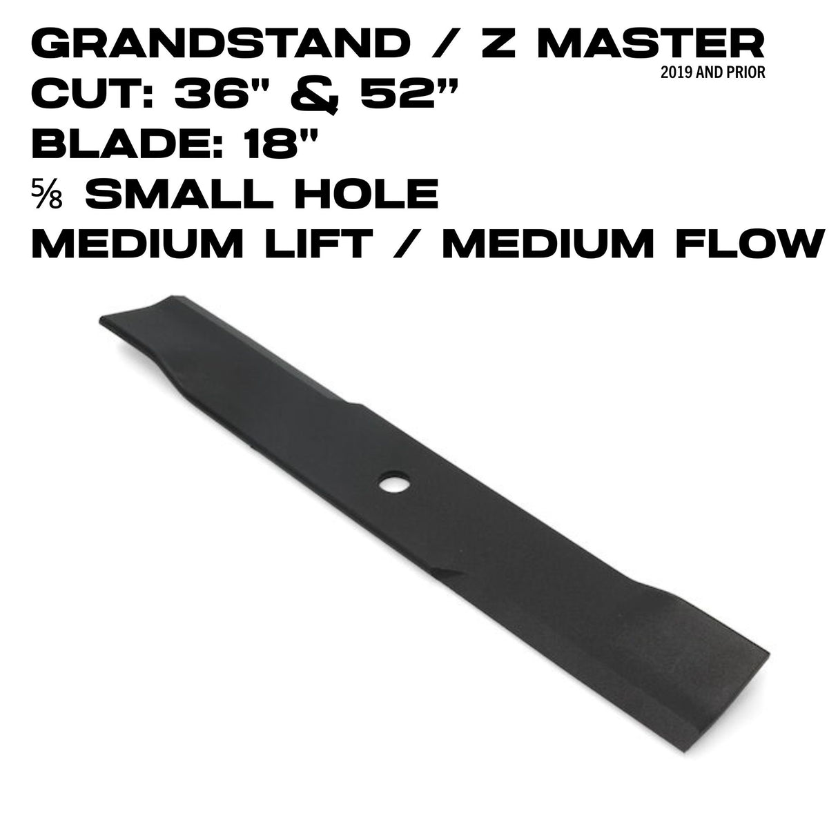 Toro Medium Flow Blade | 18" | Z Master / GrandStand | 36" & 52" Deck | 105-7794-03