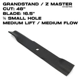 Toro Medium Flow Blade | 16.5" | Z Master / GrandStand | 48" Deck | 107-3194-03