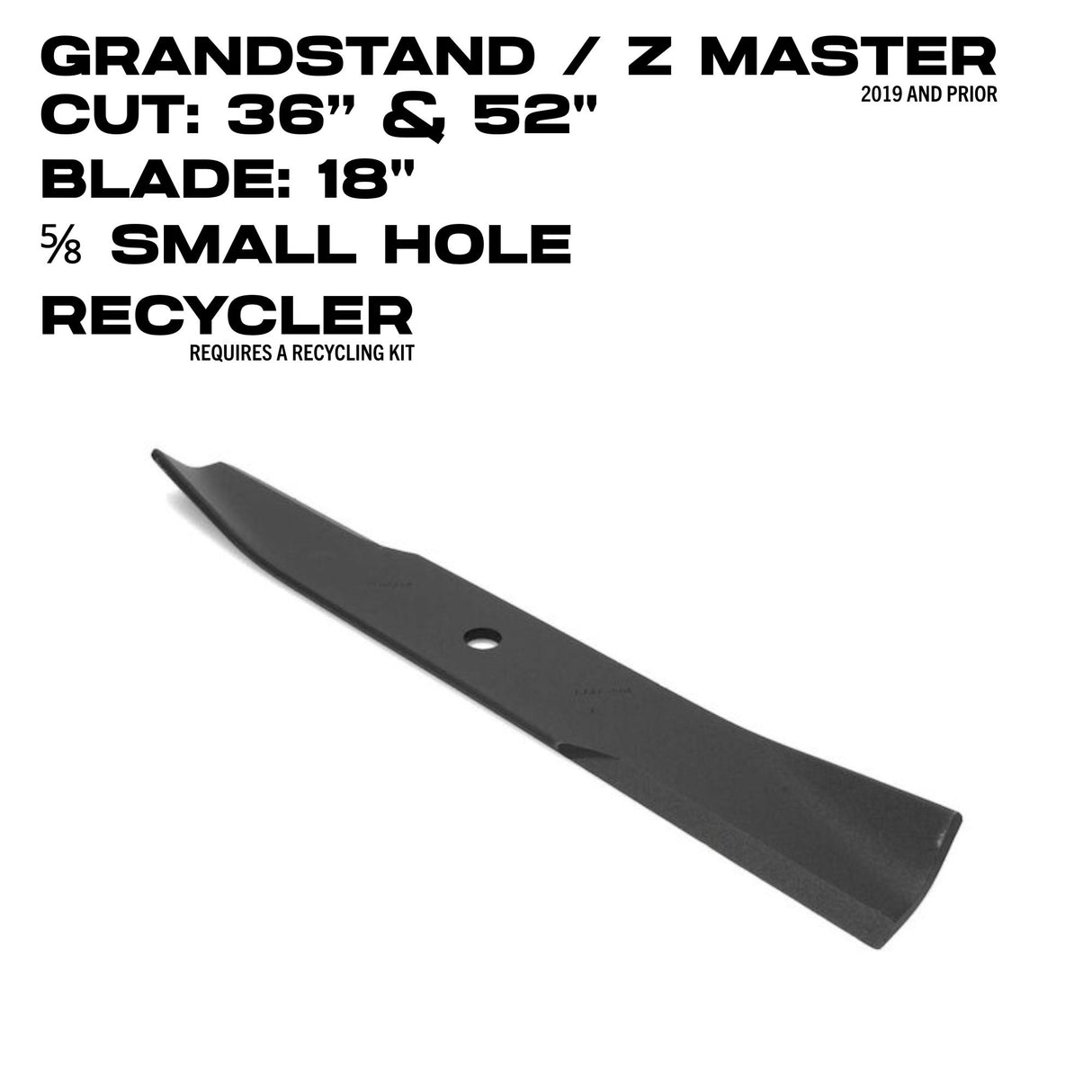 Toro Recycler Blade | 18"  | Z Master / GrandStand | 36" & 52" Deck | 105-7779-03