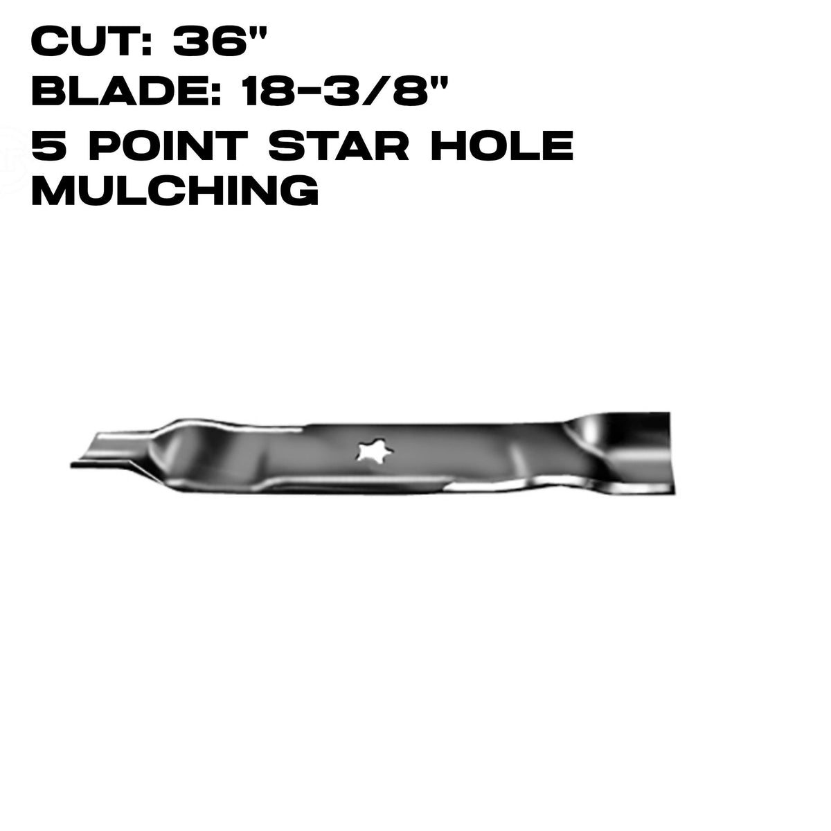 Rotary 18-3/8" X 5 Point Star | Mulching | 36" Deck | AYP | 10841