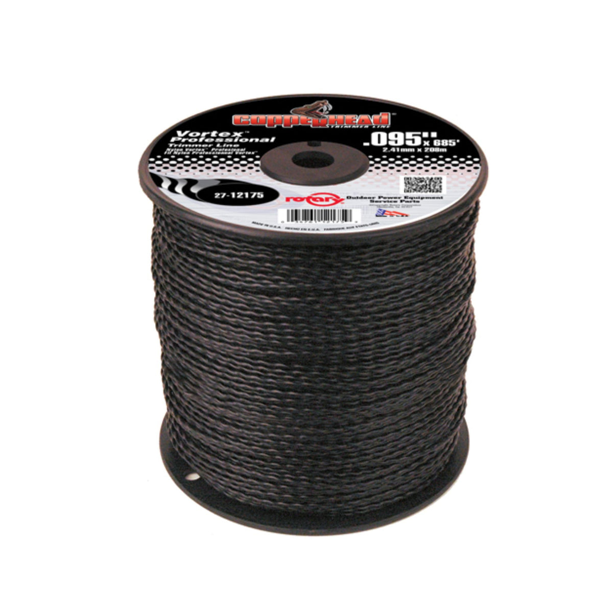 Rotary Vortex Trimmer Line | .095 X 685' | 3 lb Spool | Black | 12175 ...
