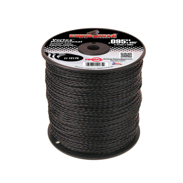 Rotary Vortex Trimmer Line | .095 X 685' | 3 lb Spool | Black