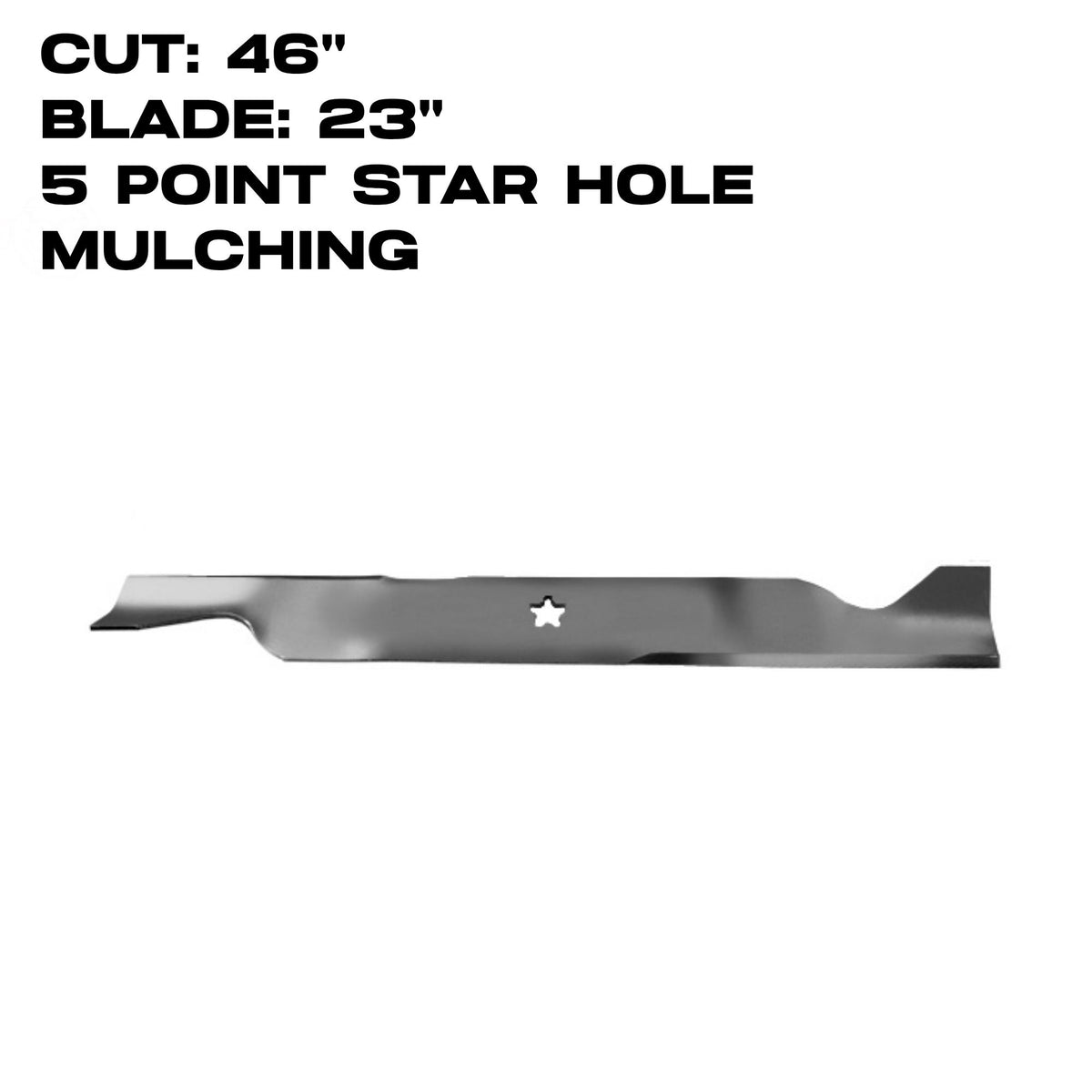 Rotary Blade | 23" X 5 Point Star | Mulching | 46" Deck | AYP / HUSQVARNA | 12242